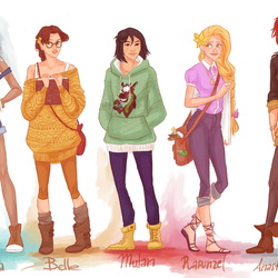 Пазл: Современные принцессы Диснея