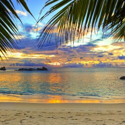 Пазл: Закат на пляже