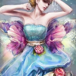 Пазл: Девушка в голубом