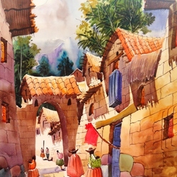 Пазл: На сельской улице