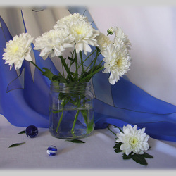 Пазл: Букет хризантем