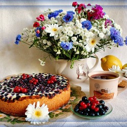 Пазл: Чай с пирогом