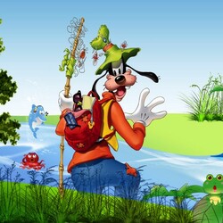 Пазл: Гуффи-рыбак