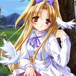 Пазл: Девочка и птицы