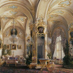 Пазл: Виды залов Зимнего дворца 