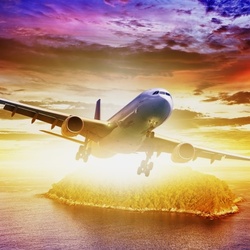 Пазл: Полет в лучах солнца