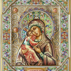 Пазл: Икона выполненная финифтью