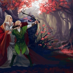 Пазл: Король Трандуил и юный Леголас