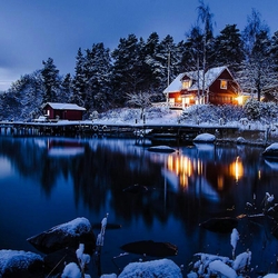 Пазл: Дом у воды