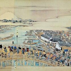 Пазл: Картина - свиток . Процветающая Нихонбаси (6)