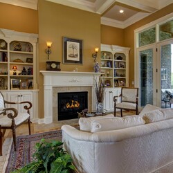 Пазл: Гостиная с камином