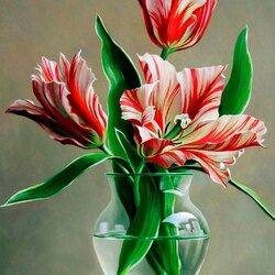 Пазл: Полосатые тюльпаны