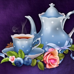 Пазл: Чай с розой