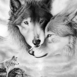Пазл: Волки