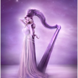 Пазл: Девушка-арфа