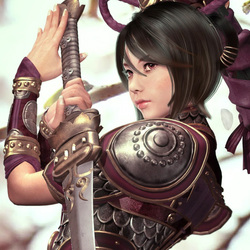 Пазл: Девушка с мечом