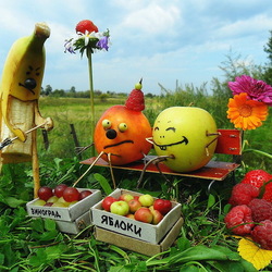 Пазл: Забавные фрукты