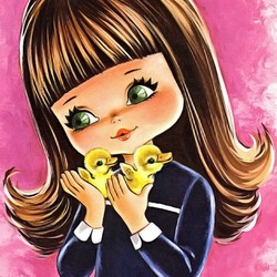 Пазл: Детские винтажные открыточки