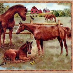 Пазл: Лошади