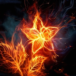 Пазл: Пламенный цветок