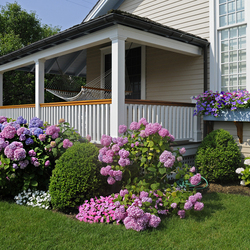 Пазл: Терасса в цветах