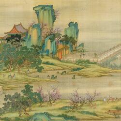 Пазл: Картина - свиток . «Праздник Цинмин на реке Бянъхэ » (7)