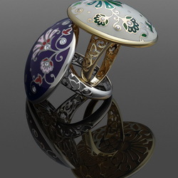 Пазл: Кольца с эмалью