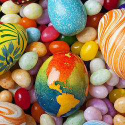 Пазл: Конфеты и пасхальные яйца