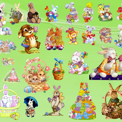 Пазл: Пасхальные кролики