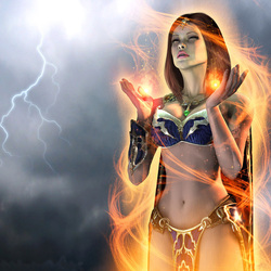 Пазл: Огонь и молния