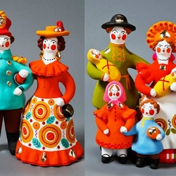 Пазл: Барыни и кавалеры. Дымковская игрушка