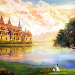 Пазл: Замок у озера