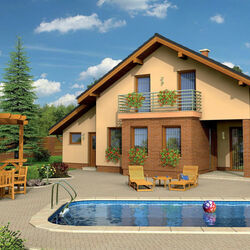 Пазл: Особняк с бассейном