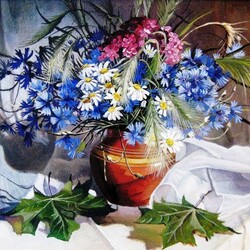 Пазл: Букет васильков