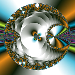 Пазл: Фрактальный узорный полумесяц 