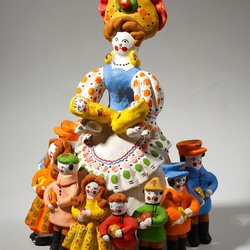 Пазл: Нянька. Дымковская игрушка