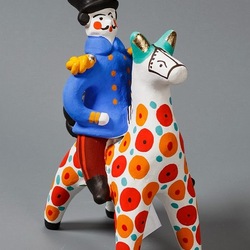 Пазл: Гусар. Дымковская игрушка