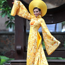 Пазл: Девушка во вьетнамском костюме
