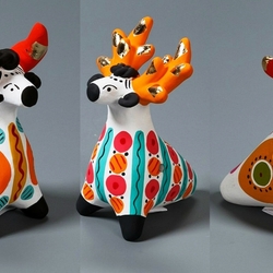 Пазл: Свистульки. Дымковская игрушка