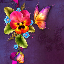 Пазл: Любопытная бабочка