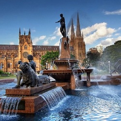 Пазл: Красивый фонтан