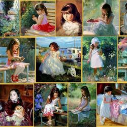 Пазл: Дети на картинах Владимира Волегова