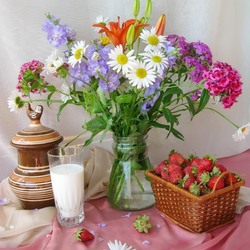 Пазл: Разноцветный букет