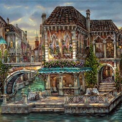 Пазл: Венецианское кафе