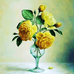 Пазл: Желтые розы