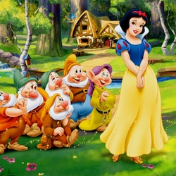 Пазл: Белоснежка и гномы