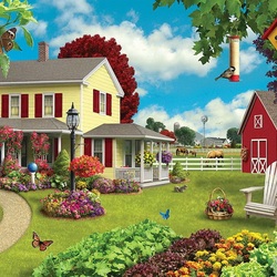 Пазл: Уютный двор