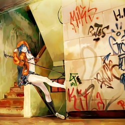 Пазл: Девушка с микрофоном