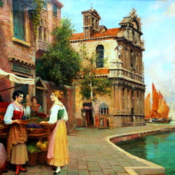 Пазл: Фруктовая лавка в Венеции