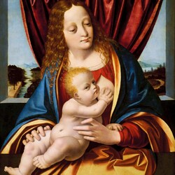 Пазл: Мадонна с младенцем 